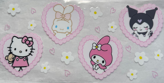 uvdtf  transfer wrap hello kitty and friends