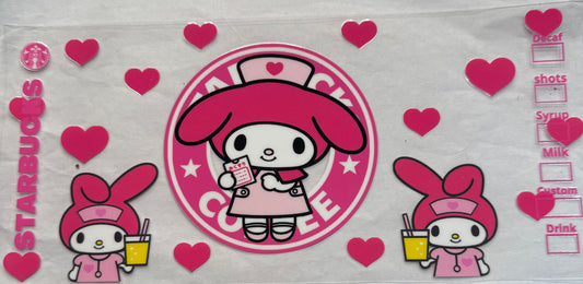 uvdtf  transfer wrap hello kitty Starbucks