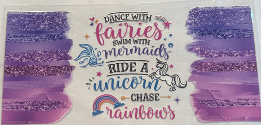 uvdtf  transfer wrap fairies mermaids unicorns rainbows