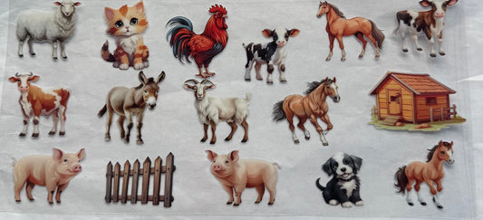 uvdtf  transfer wrap farm animal