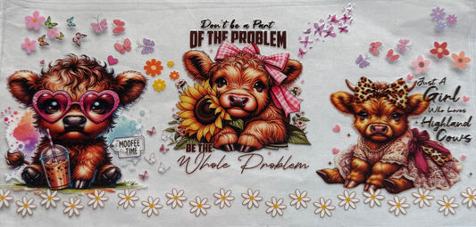 uvdtf  transfer wrap highland cow whole problem