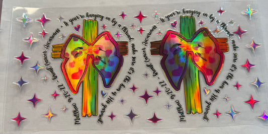 uvdtf  transfer wrap holo faith cross bow