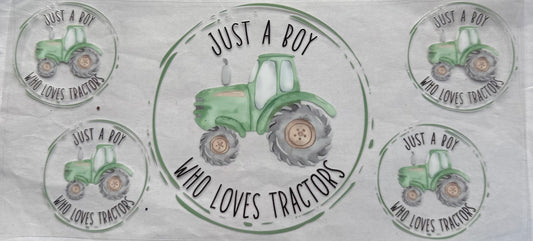uvdtf  transfer wrap boy who loves tractor