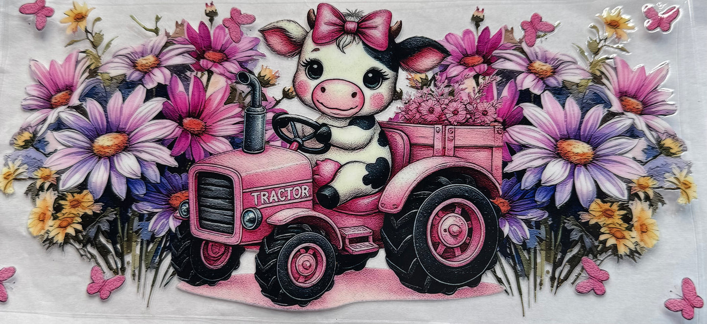 uvdtf  transfer wrap cow on tractor