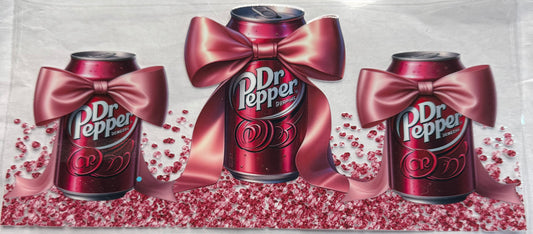 uvdtf  transfer wrap Dr Pepper with bow
