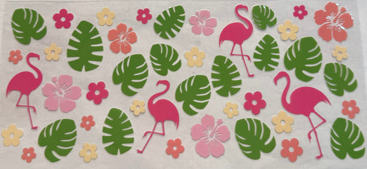 uvdtf  transfer wrap flamingo summer