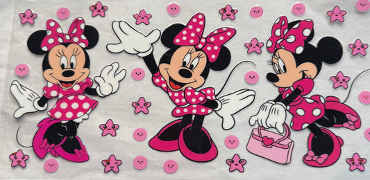 uvdtf  transfer wrap Minnie Mouse pink