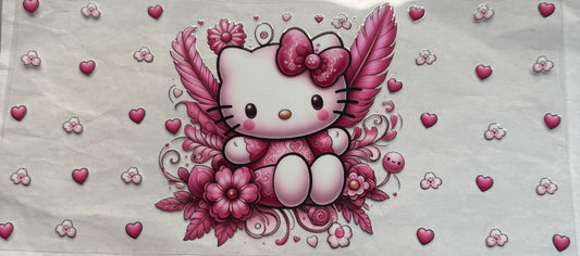 uvdtf  transfer wrap  hello kitty feathers and hearts