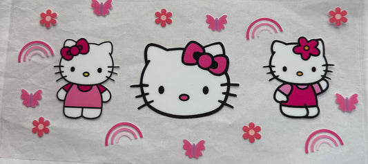 uvdtf  transfer wrap  hello kitty pink