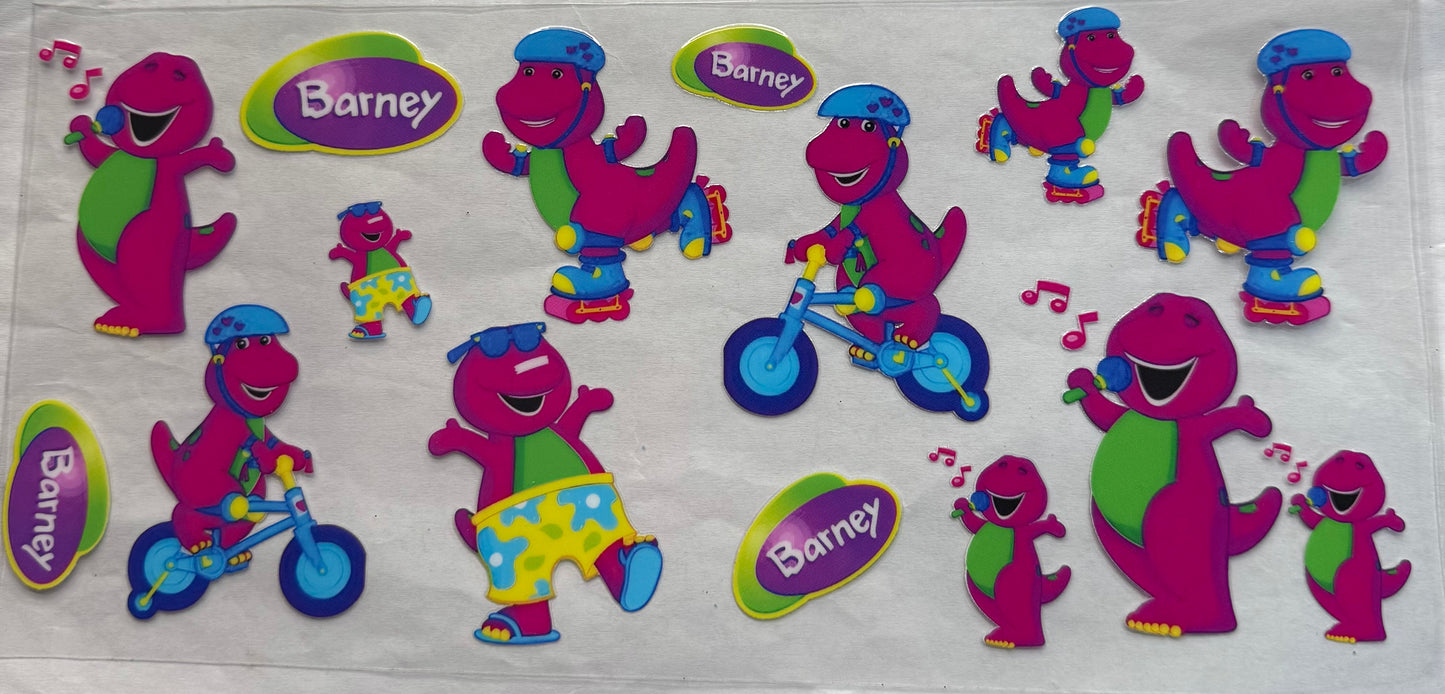 uvdtf  transfer wrap Barney funny