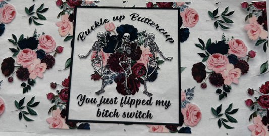 uvdtf  transfer wrap skull buckle up buttercup
