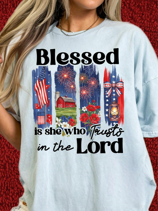 Custom t shirt Americana blessed