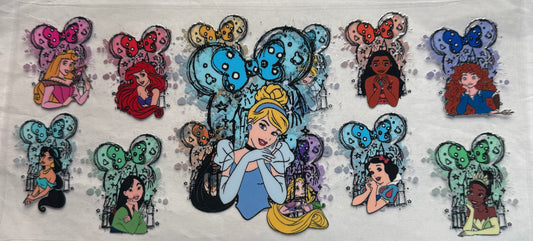 uvdtf  transfer wrap Disney princesses