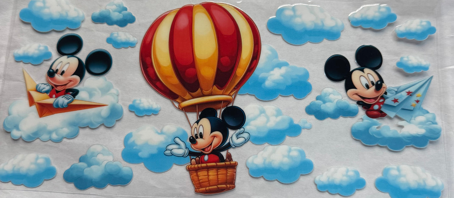 uvdtf  transfer wrap hot air balloon Mickey Mouse