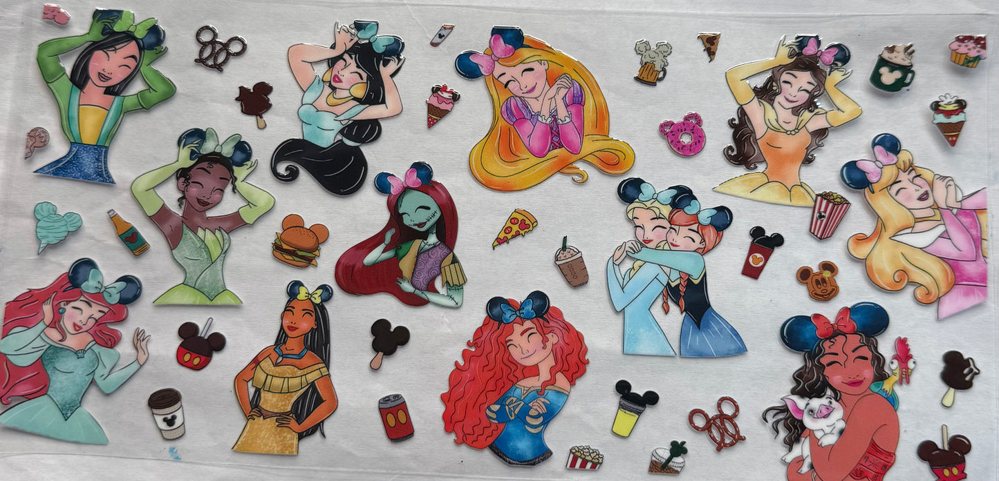 uvdtf  transfer wrap Disney princess