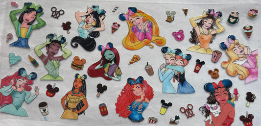 uvdtf  transfer wrap Disney princess
