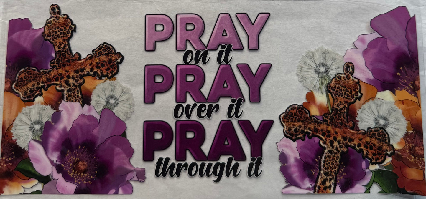 uvdtf  transfer wrap pray with purple floral