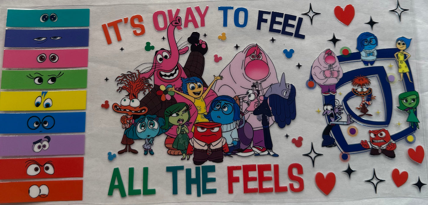 uvdtf  transfer wrap Disney inside out