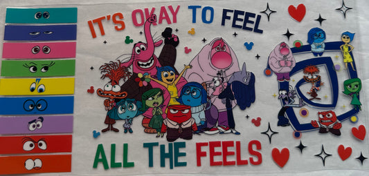 uvdtf  transfer wrap Disney inside out