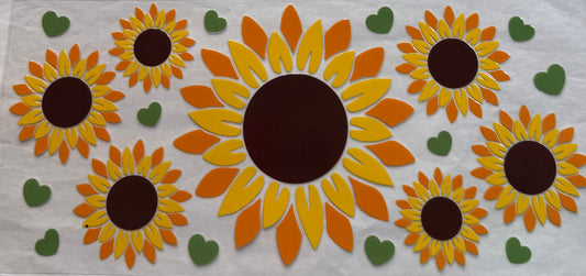 uvdtf  transfer wrap sunflowers