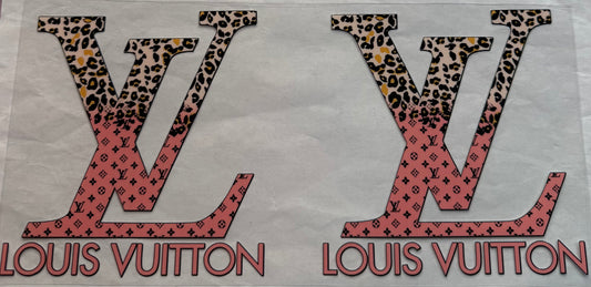uvdtf  transfer wrap lv designer cheetah print ombre