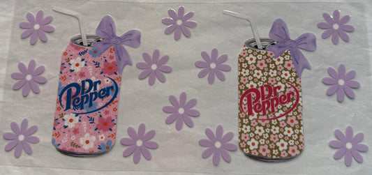 uvdtf  transfer wrap Dr Pepper floral
