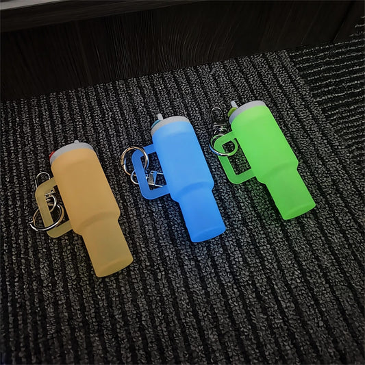 Mini Stanley keychains glow in dark