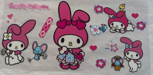 uvdtf  transfer wrap Hello kitty lemon cinnamon