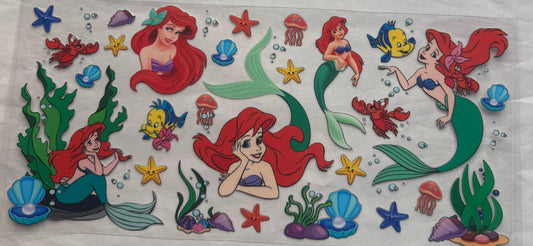 uvdtf  transfer wrap Ariel under the sea