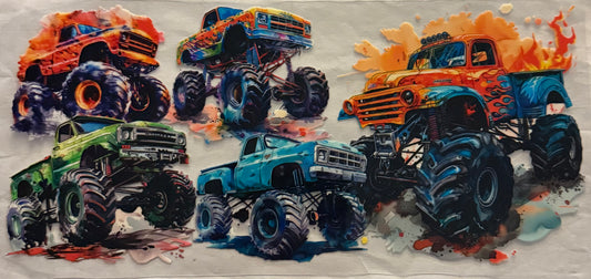 uvdtf  transfer wrap monster trucks
