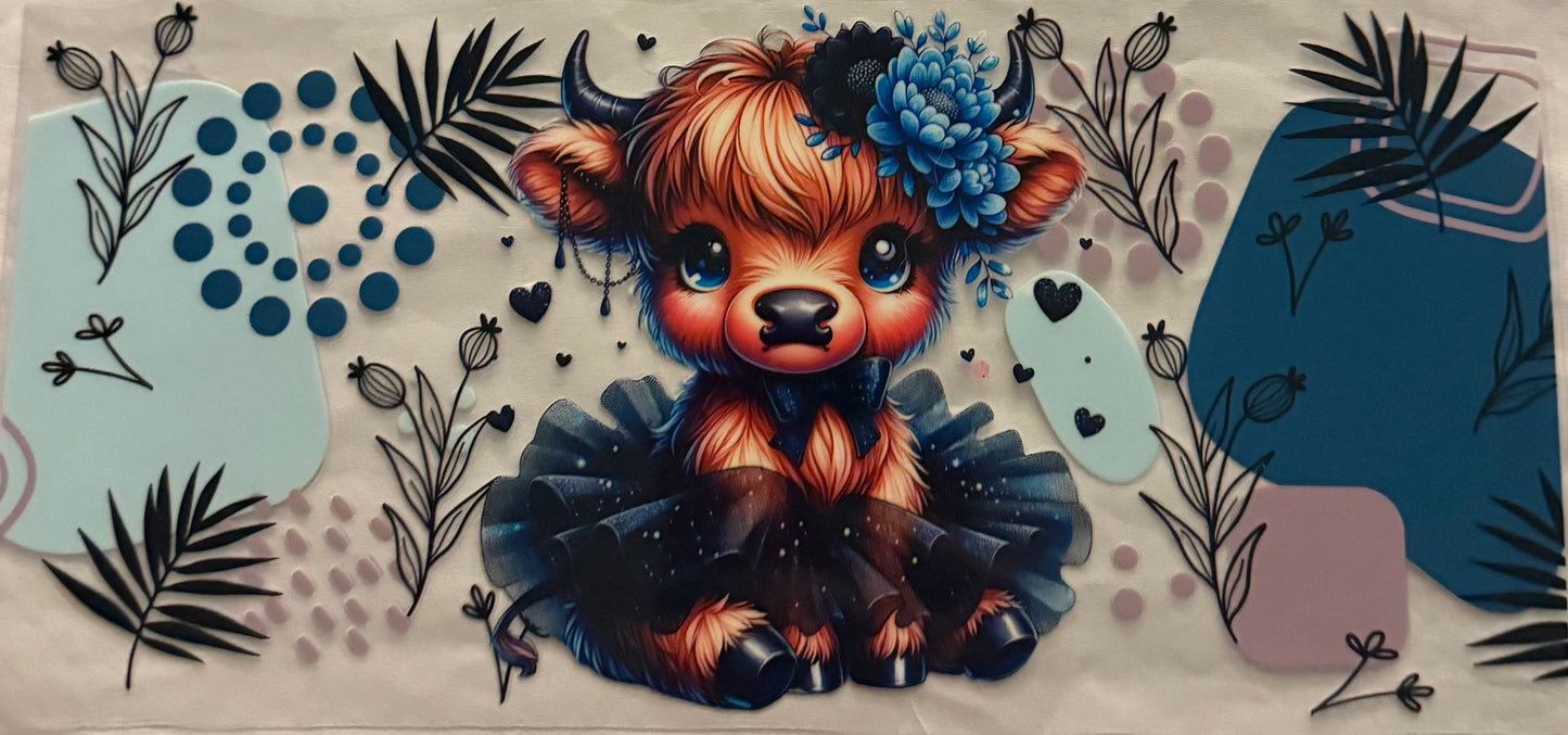 uvdtf  transfer wrap highland cow tutu