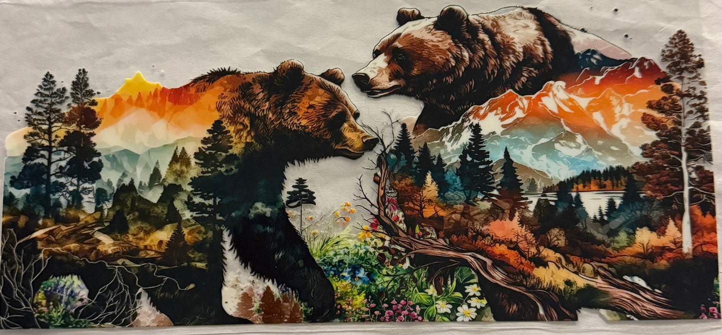 uvdtf  transfer wrap bears outdoor wildlife hunting