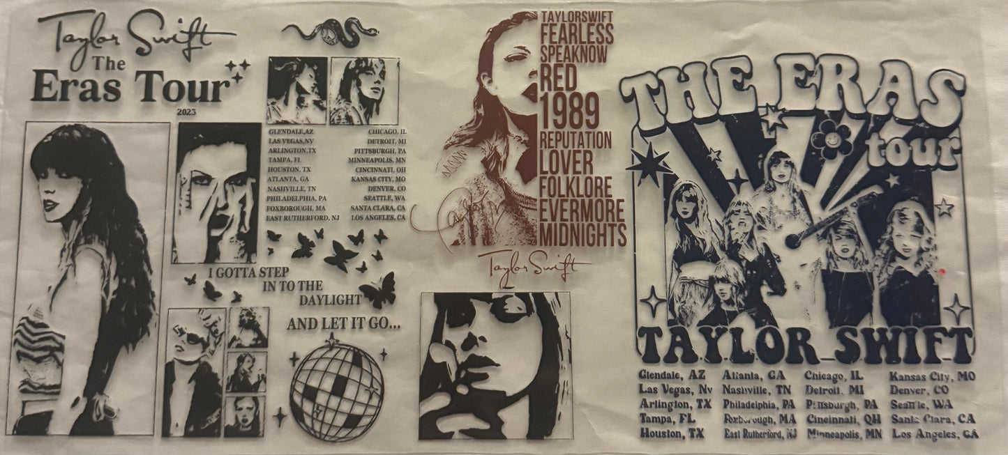 uvdtf  transfer wrap Taylor swift eras tour