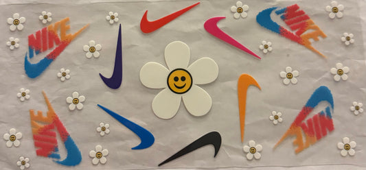 uvdtf  transfer wrap Nike rainbow daisy