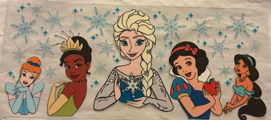 uvdtf  transfer wrap Disney princesses snowflakes