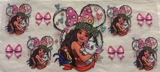 uvdtf  transfer wrap Disney Moana with Mickey ears