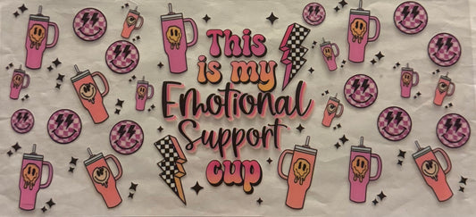 uvdtf  transfer wrap emotional support tumbler Stanley smiley faces
