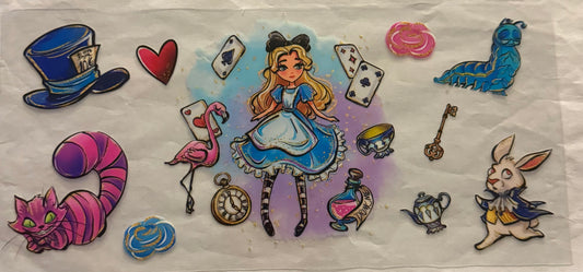 uvdtf  transfer wrap Disney Alice in wonderland