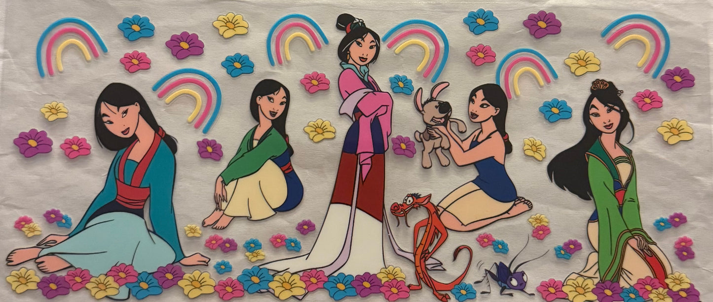uvdtf  transfer wrap Disney Mulian