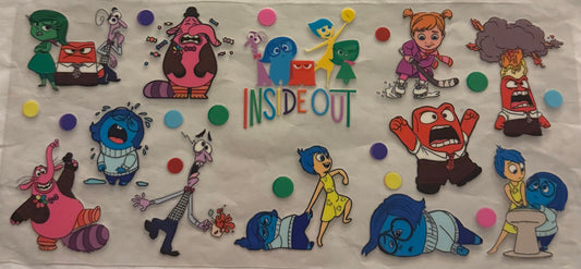 uvdtf  transfer wrap Disney inside out rainbow