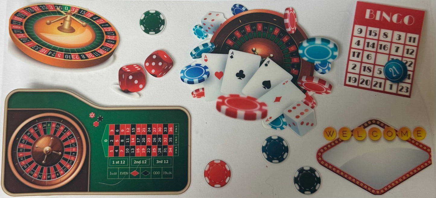 uvdtf  transfer wrap gaming gambling bingo cards