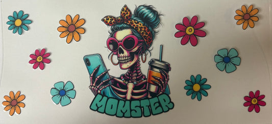 uvdtf  transfer wrap Skull momster coffee