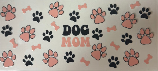 uvdtf  transfer wrap dog mom pink and black