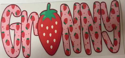 uvdtf  transfer wrap Grammy strawberry