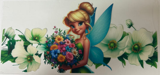 uvdtf  transfer wrap tinkerbell with floral