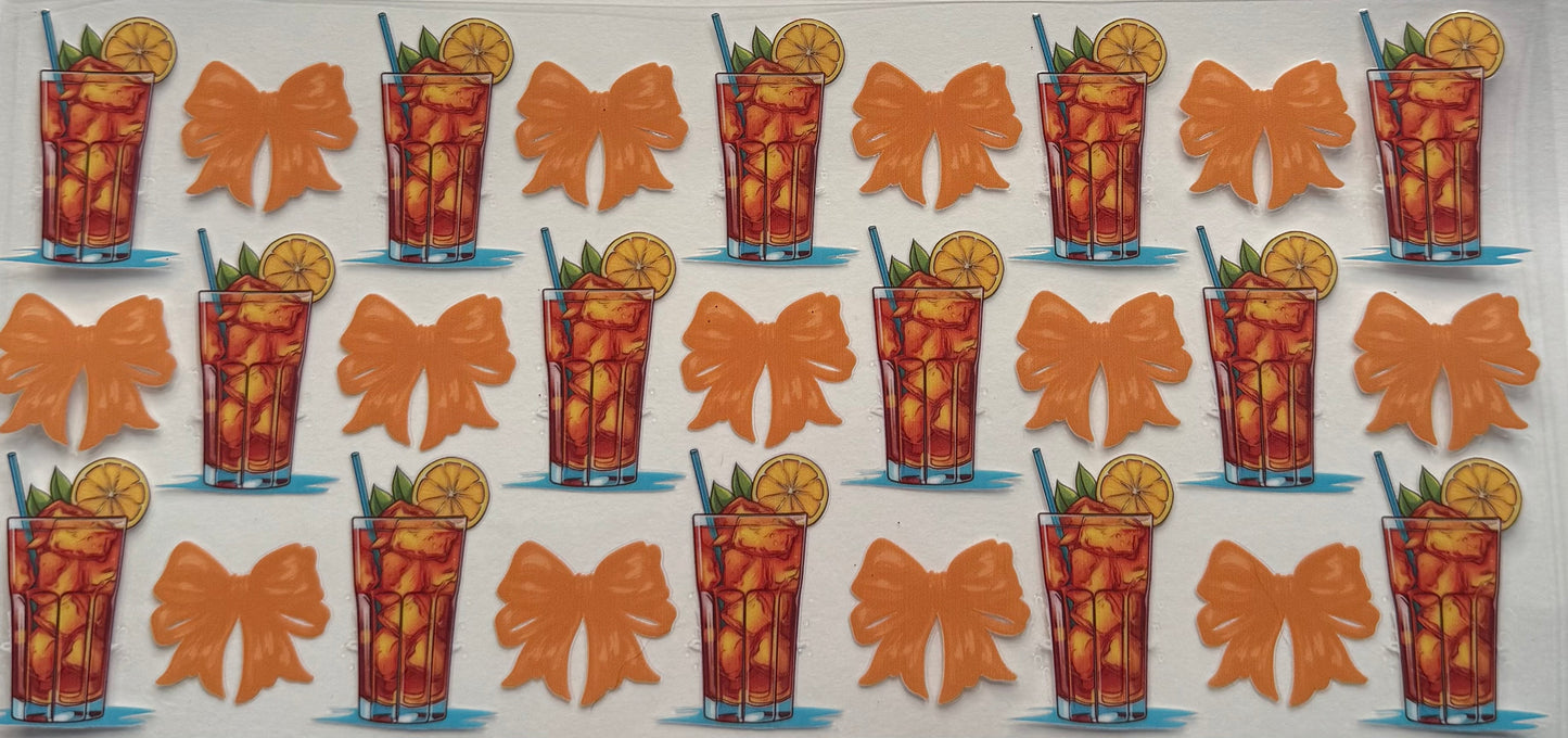 uvdtf  transfer wrap ice tea with bows