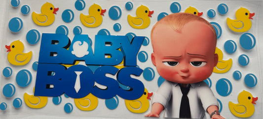 uvdtf  transfer wrap boss baby with rubber ducks