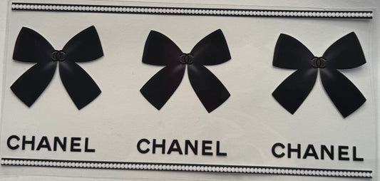 uvdtf  transfer wrap black Chanel with bows