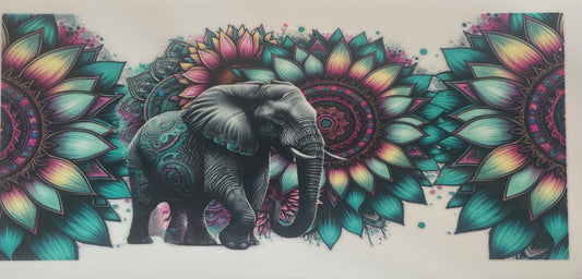 Cup wrap dtf elephant
