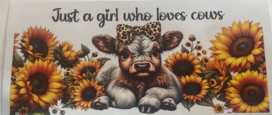 Cup wrap dtf highland cow